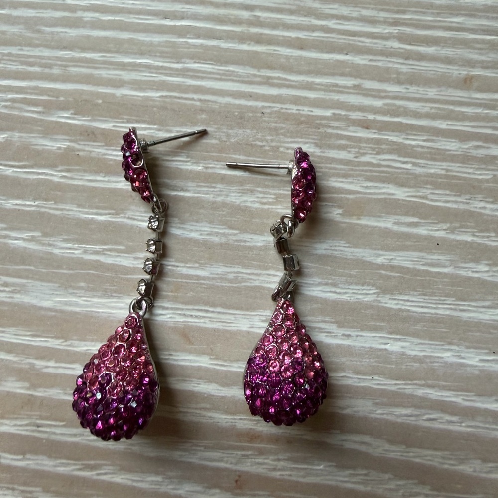 Elegant Purple Drop Earrings